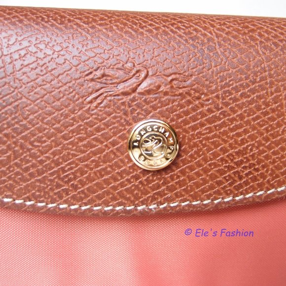 ❤️ NWT LONGCHAMP Le Pliage Large Nylon Shoulder Tote BLUSH Orange AUTHENTIC - Picture 8 of 14